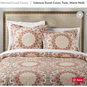 Pottery Barn Valencia Paisley F/Q Duvet and 2 Sham
